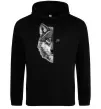Мужская толстовка (худи) Вовк око Черный фото