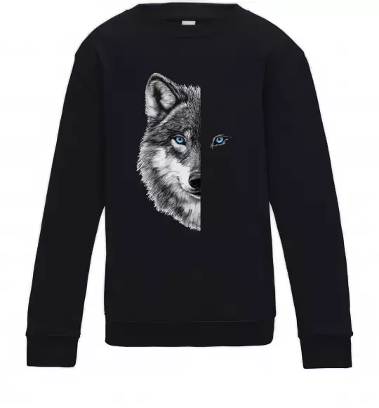 Детский Свитшот Вовк око Черный фото