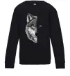 Детский Свитшот Вовк око Черный фото