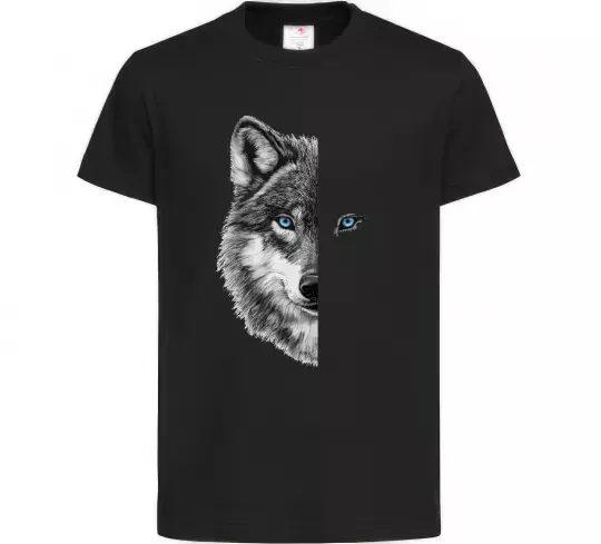 Детская футболка Вовк око Черный фото