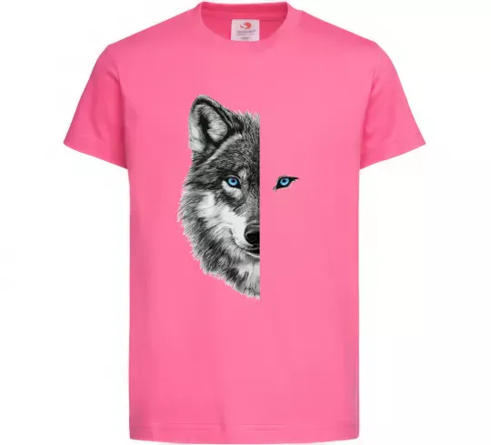 Детская футболка Вовк око Ярко-розовый фото