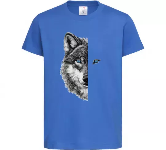 Детская футболка Вовк око Ярко-синий фото