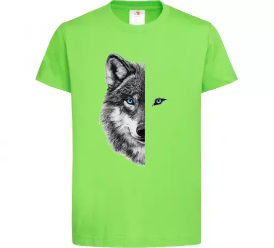 Детская футболка Вовк око Лаймовый фото