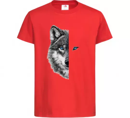 Детская футболка Вовк око Красный фото