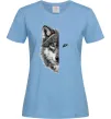 Женская футболка Вовк око Голубой фото