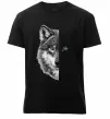 Чоловіча преміум футболка Вовк око Чорний фото