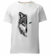 Чоловіча преміум футболка Вовк око Білий фото