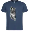 Мужская футболка Вовк око Темно-синий фото