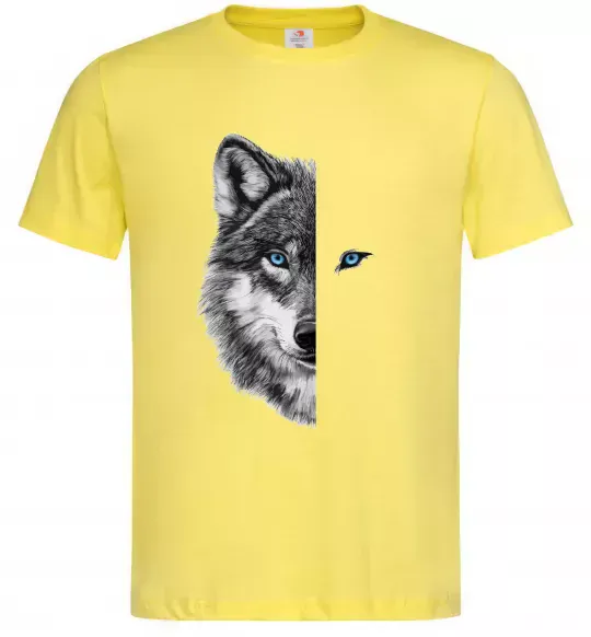 Мужская футболка Вовк око Лимонный фото