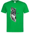 Мужская футболка Вовк око Зеленый фото