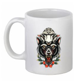 Чашка керамическая Вовк в овечій шкурі