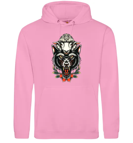 Мужская толстовка (худи) Вовк в овечій шкурі Розовый фото