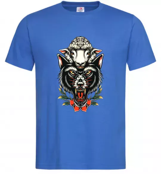 Мужская футболка Вовк в овечій шкурі Ярко-синий фото
