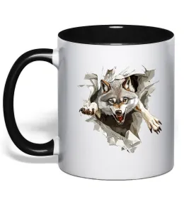 Чашка с цветной ручкой