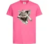 Дитяча футболка Вовк стрибок Яскраво-рожевий фото