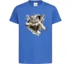 Дитяча футболка Вовк стрибок Яскраво-синій фото