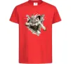 Дитяча футболка Вовк стрибок Червоний фото