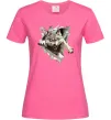 Женская футболка Вовк стрибок Ярко-розовый фото
