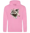 Чоловіча толстовка (худі) Вовк стрибок Рожевий фото
