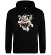 Чоловіча толстовка (худі) Вовк стрибок Чорний фото