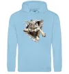 Чоловіча толстовка (худі) Вовк стрибок Блакитний фото
