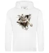 Женская толстовка (худи) Вовк стрибок Белый фото