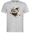 Мужская футболка Вовк стрибок Серый фото