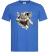 Мужская футболка Вовк стрибок Ярко-синий фото