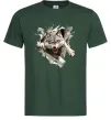 Мужская футболка Вовк стрибок Темно-зеленый фото