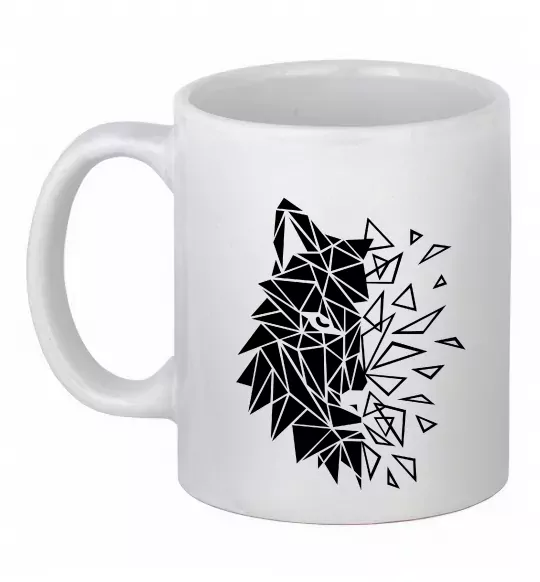 Чашка керамическая Вовк мозаїка Белый фото