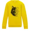 Детский Свитшот Вовк мозаїка Солнечно желтый фото