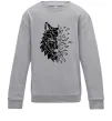 Детский Свитшот Вовк мозаїка Серый меланж фото