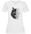 Женская футболка Вовк мозаїка Белый фото