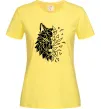 Женская футболка Вовк мозаїка Лимонный фото