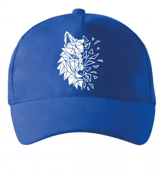 Кепка Вовк мозаїка Ярко-синий фото