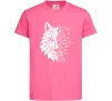 Детская футболка Вовк мозаїка Ярко-розовый фото