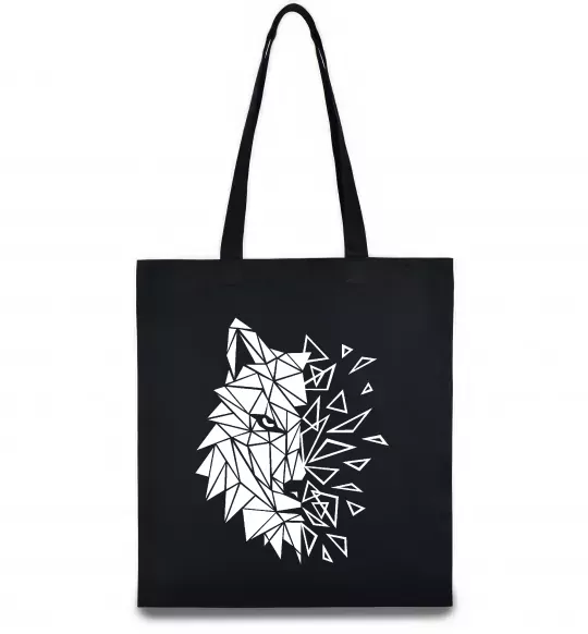 Эко-сумка Вовк мозаїка Черный фото