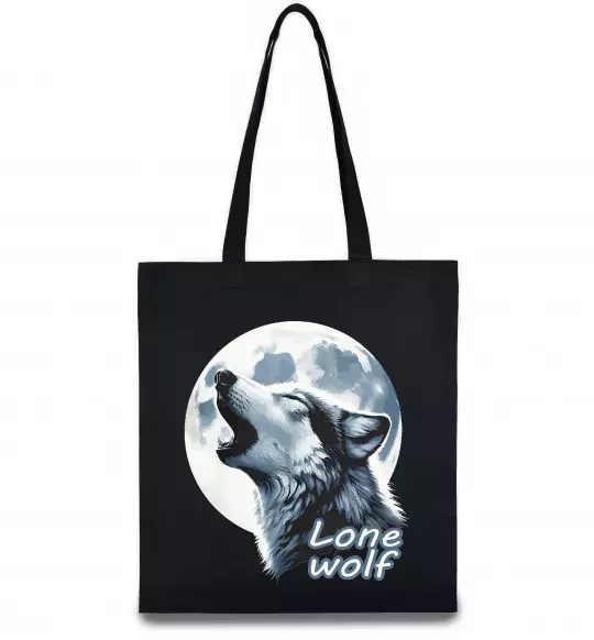 Еко-сумка Lone wolf Чорний фото