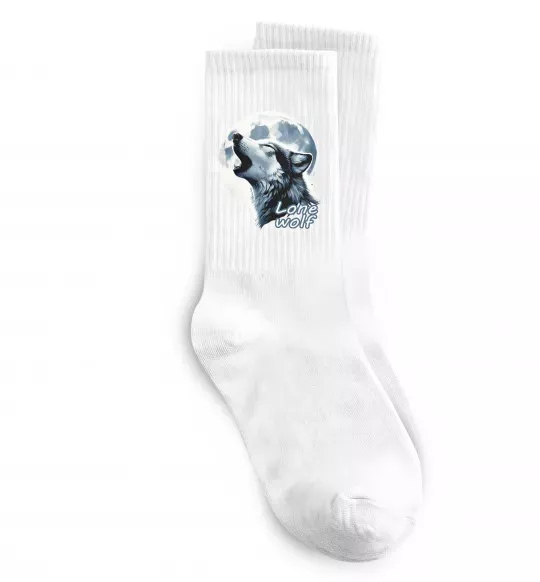 Шкарпетки Lone wolf Білий фото