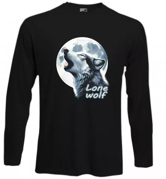 Лонгслив Lone wolf Черный фото