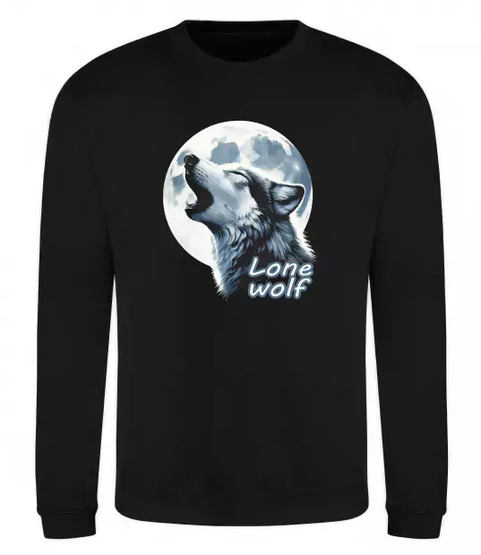 Свитшот Lone wolf Черный фото