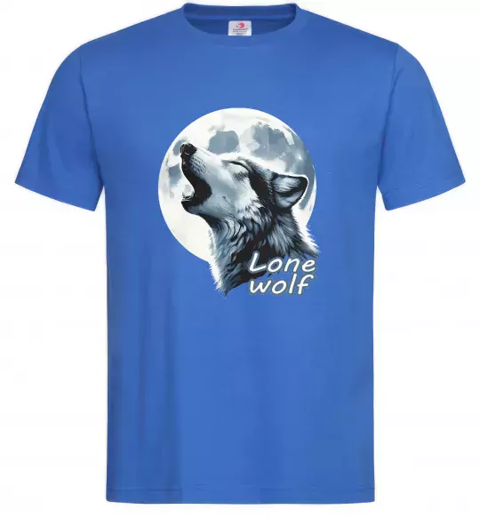 Мужская футболка Lone wolf Ярко-синий фото