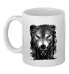 Чашка керамическая Вовк ліс Белый фото
