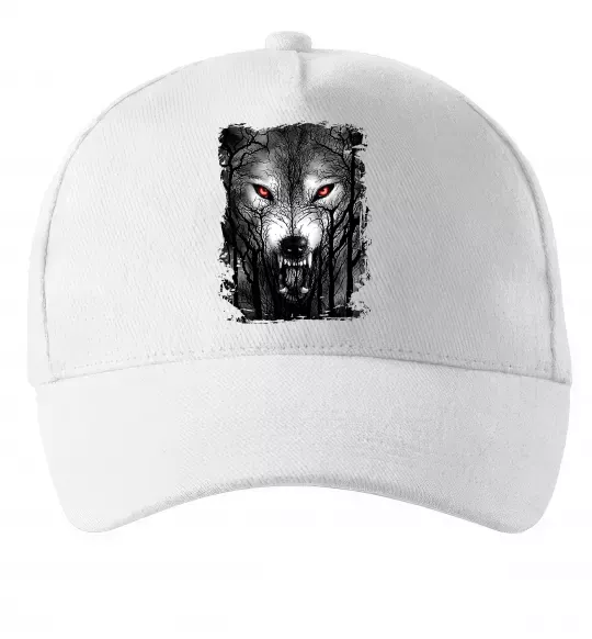 Кепка Вовк ліс Білий фото