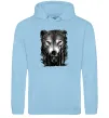 Чоловіча толстовка (худі) Вовк ліс Блакитний фото