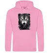 Женская толстовка (худи) Вовк ліс Розовый фото
