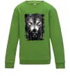 Детский Свитшот Вовк ліс Лаймовый фото