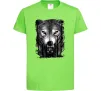 Дитяча футболка Вовк ліс Лаймовий фото