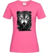 Жіноча футболка Вовк ліс Яскраво-рожевий фото
