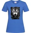 Жіноча футболка Вовк ліс Яскраво-синій фото